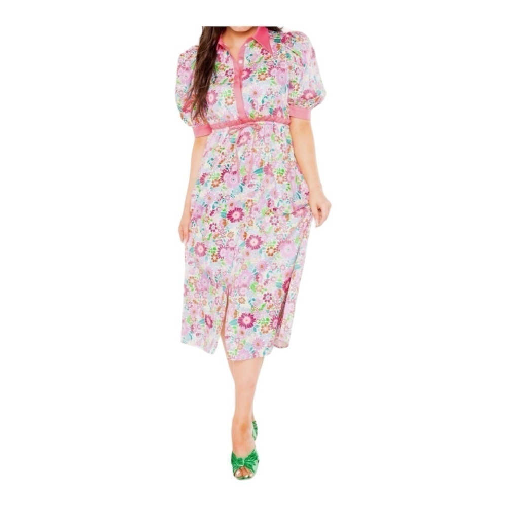 Alden Adair Taylor Midi Dress in Happy Daze NWT